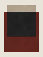 Modern Color Block Red Black Beige tapete