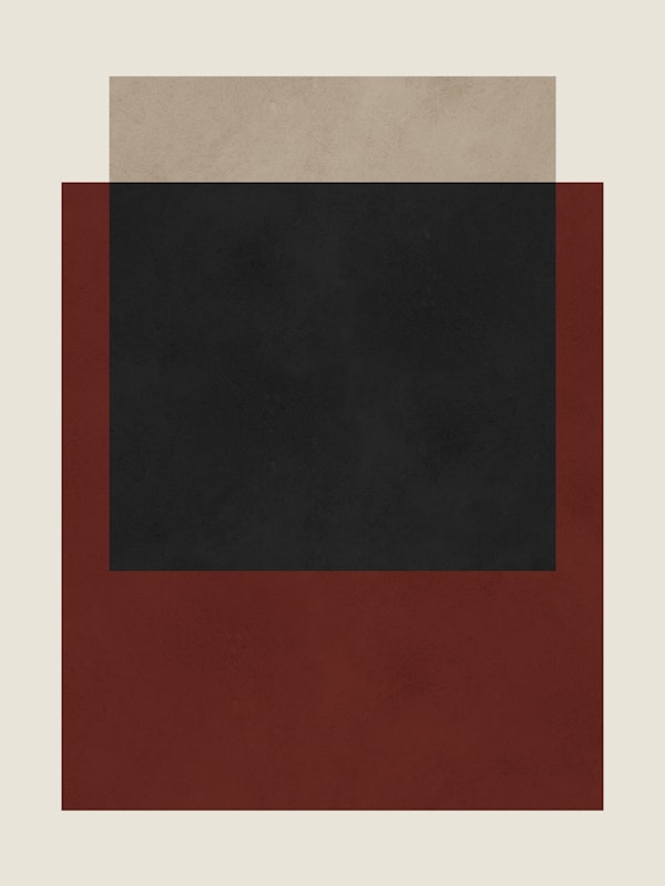 Modern Color Block Red Black Beige