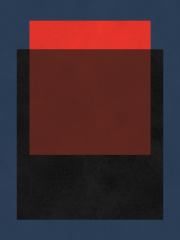 Bold Red Black Blue Minimalist
