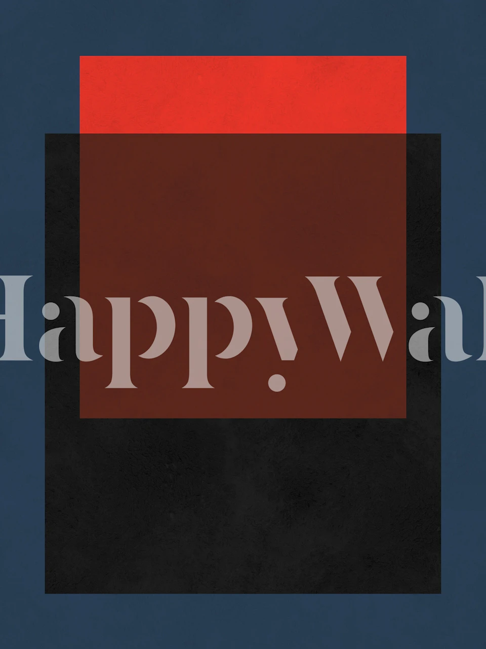 Tapeta Bold Red Black Blue Minimalist v místnosti