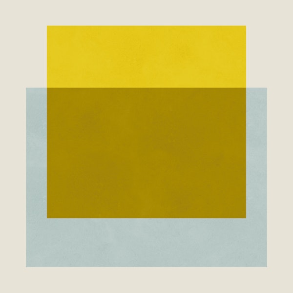 Mustard Yellow Blue Overlap