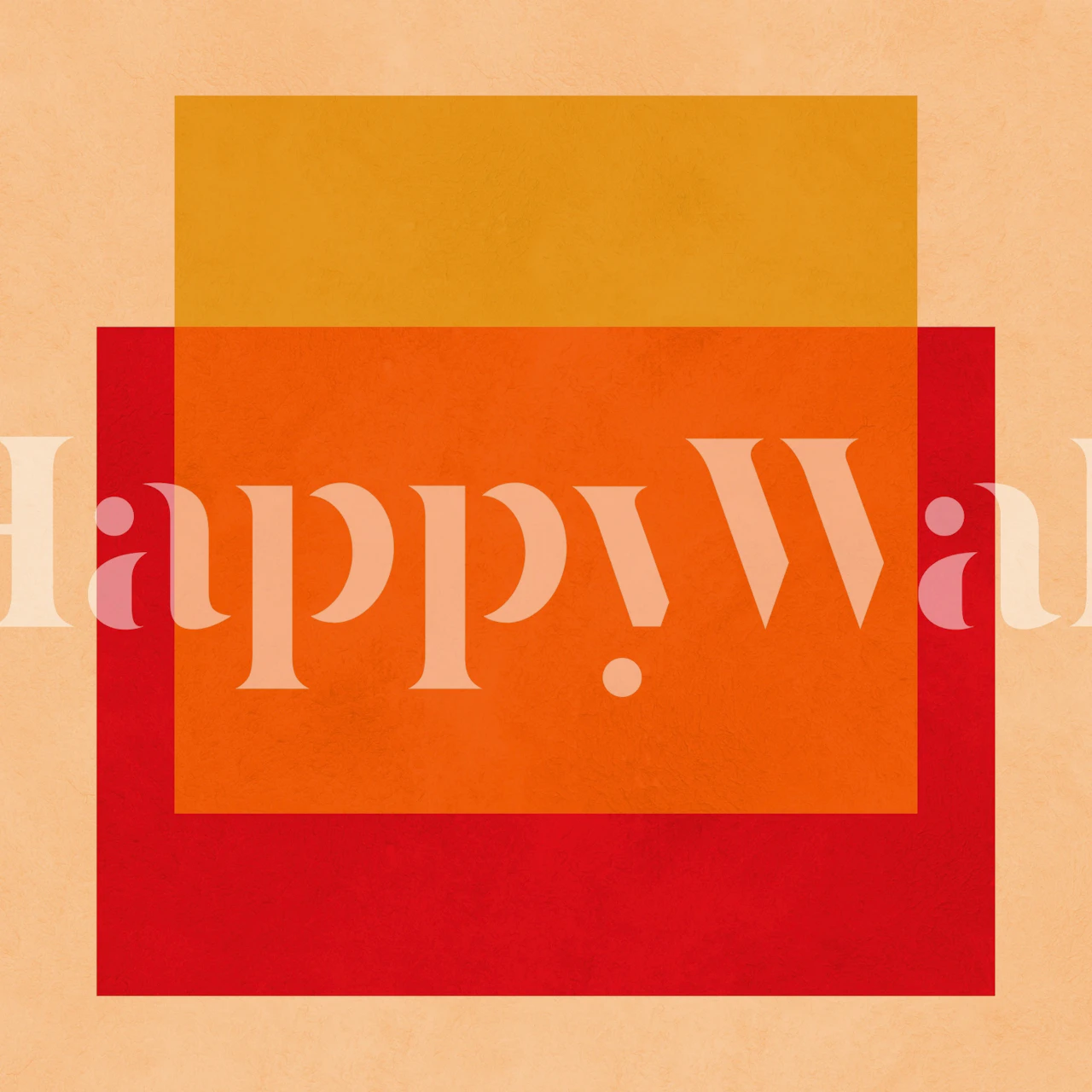 Warm Sunset Blocks wallpaper in a room