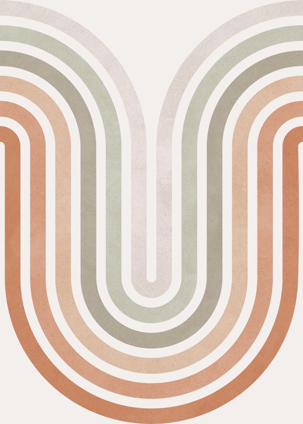 Retro Rainbow Arch Lines