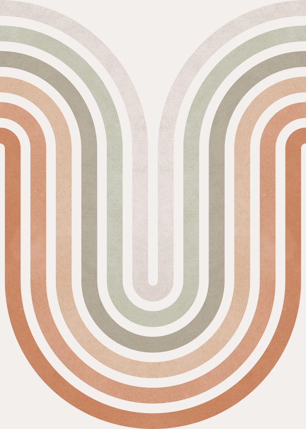 Retro Rainbow Arch Lines