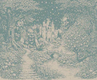 Mystical Forest Path to Castle wallpaper