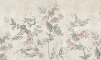 Graphic flowers tapete