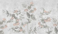 Graphic flowers tapete