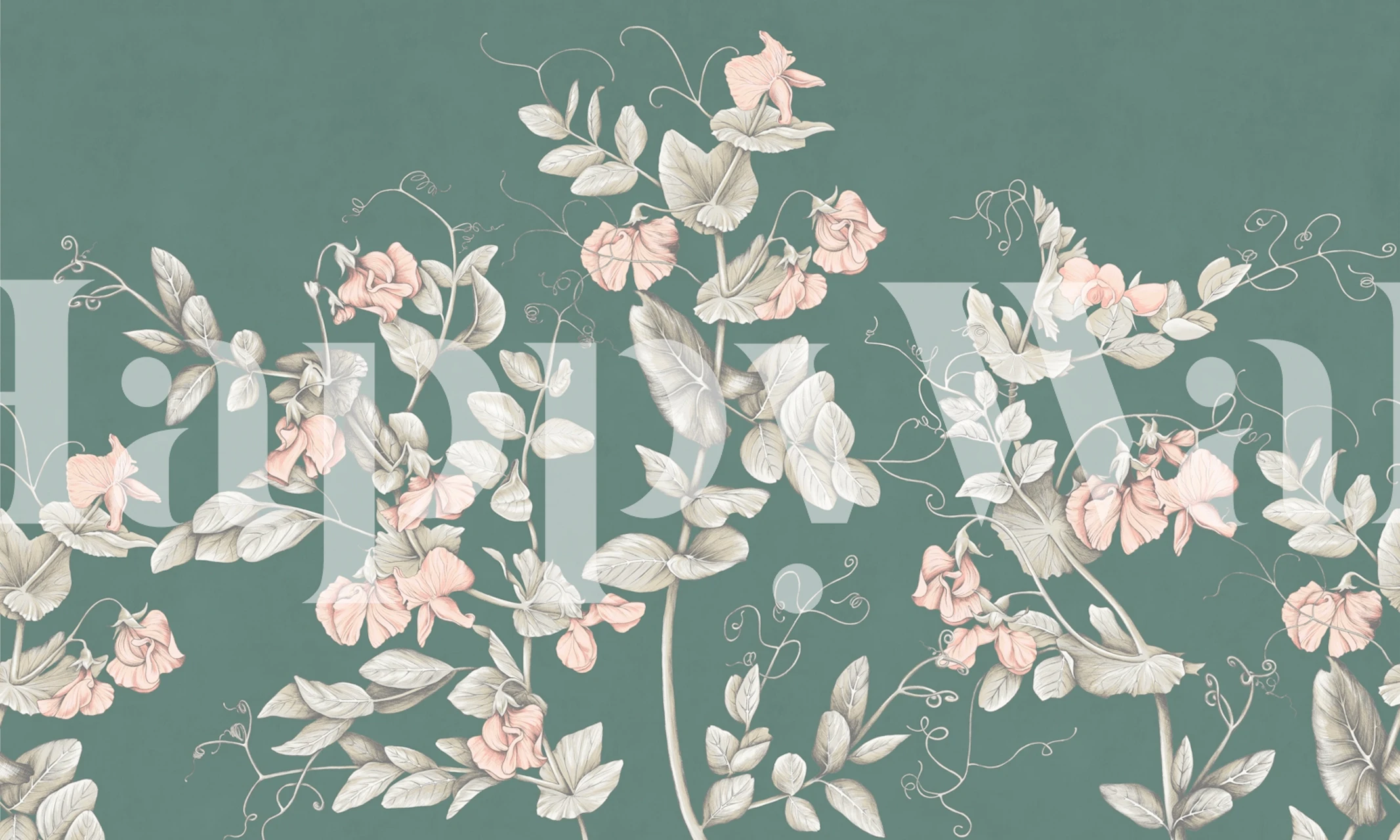 Graphic flowers 9 carta da parati in una stanza