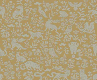 Folklore forest creatures Mustard carta da parati