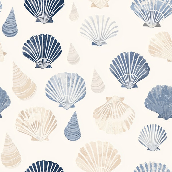 Beach Shells Calm Coastal Decor Pattern M