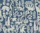 Nordic folk art jungle blue