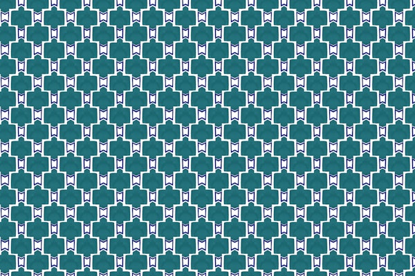 Coastal Teal Geometric Lattice