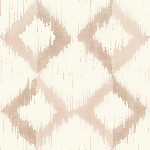Faded Ikat Rectangles Clay Brown Cream Medium