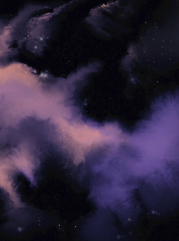 Purple Nebula Night Sky