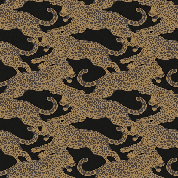 Golden Leopards on Black