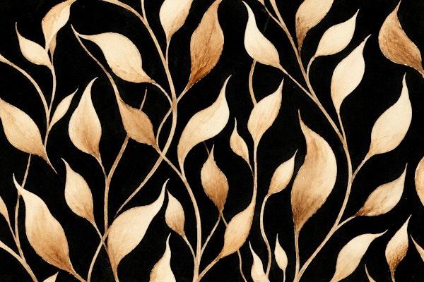 Golden Leaves on Black
