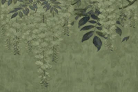 Moss Green Wisteria Garden tapet