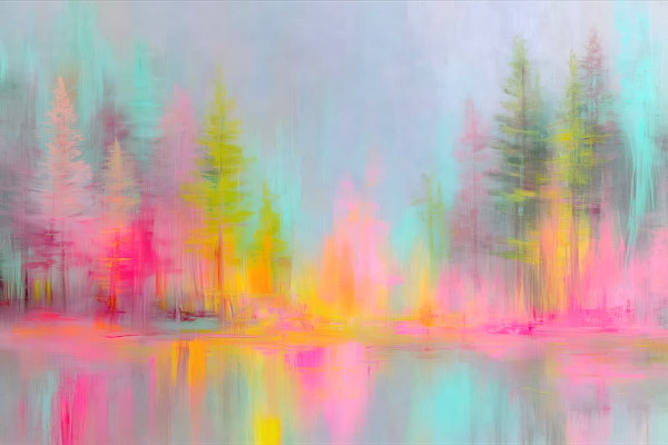 Neon Forest Reflections