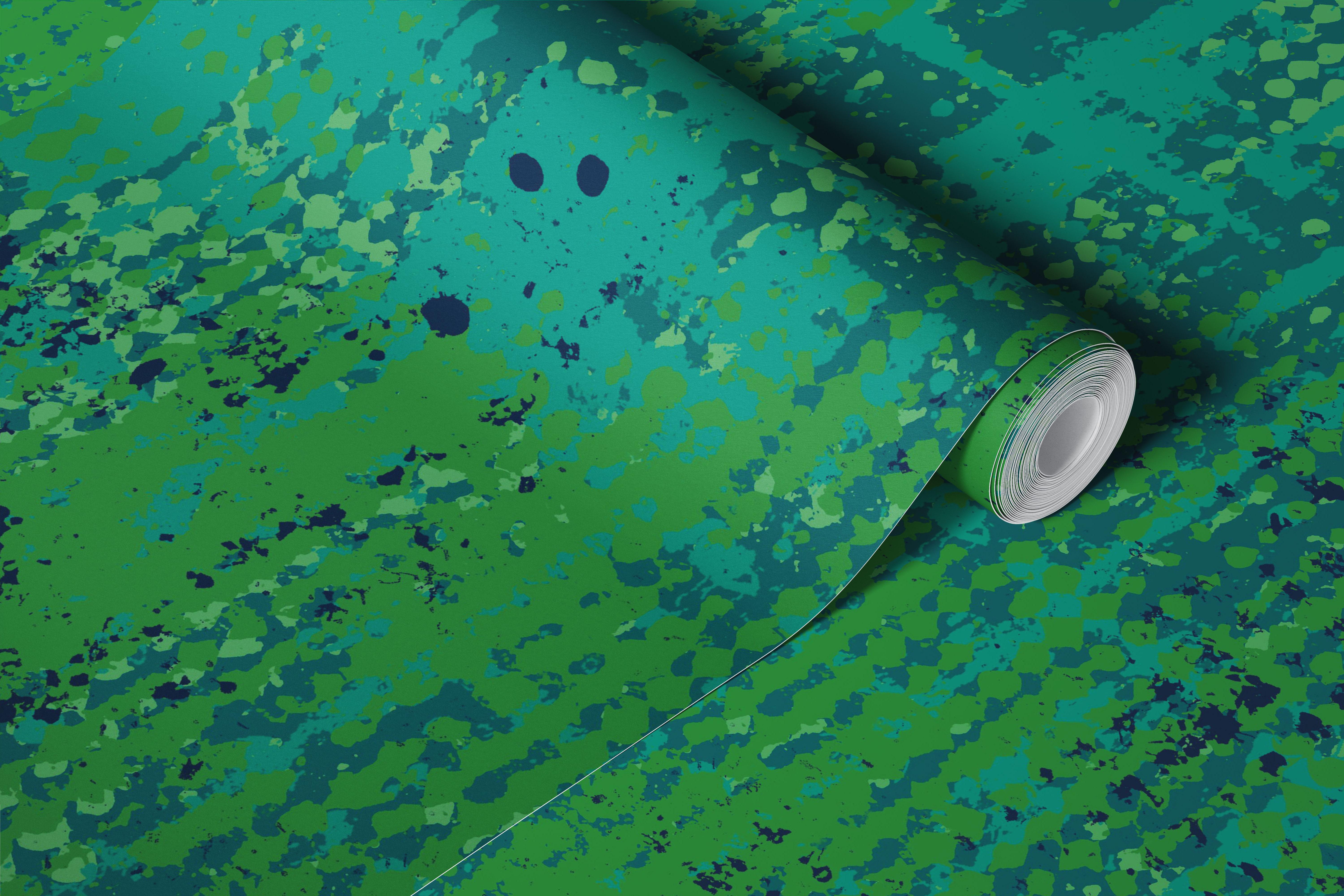 Urban texture wallpaper in blue and green