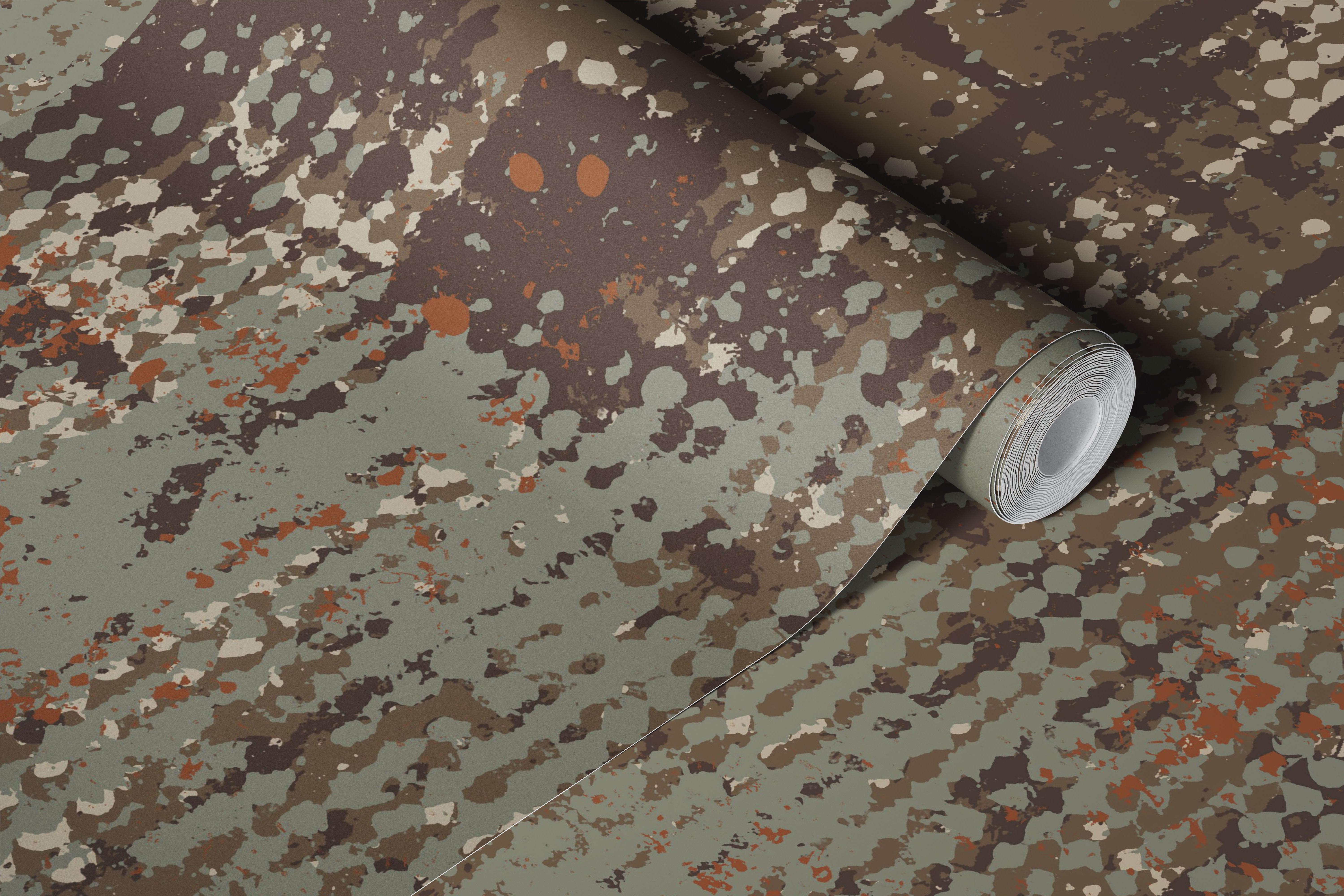 Urban Texture Grey Rust Brown wallpaper in a room