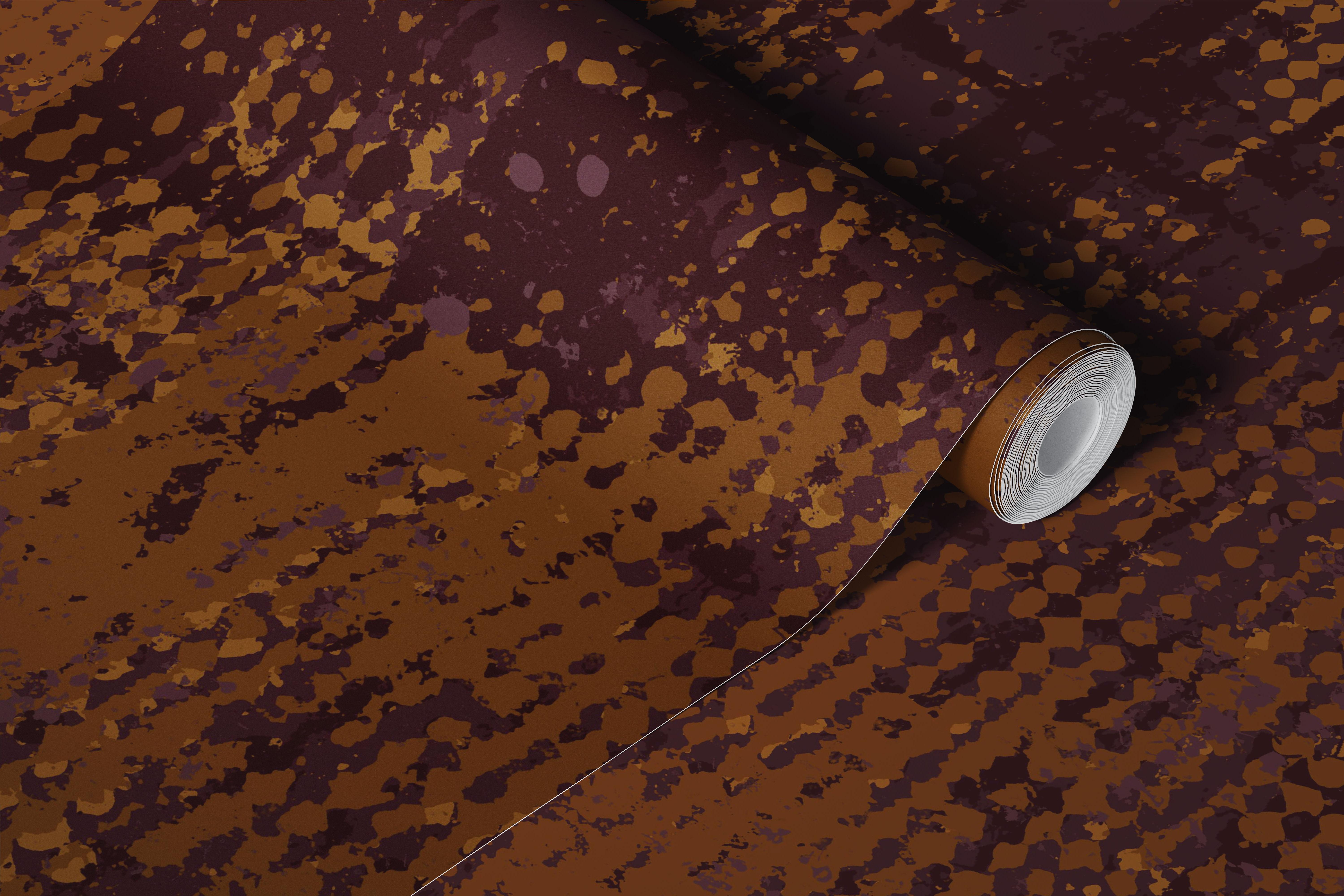Urban Texture Burgundy Ochre wallpaper in a room