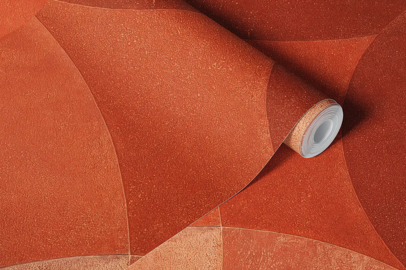 Terracotta Geometric Arches wallpaper roll