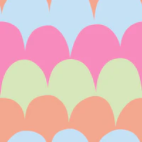 Colourful Scallop Stripes 1 tapete