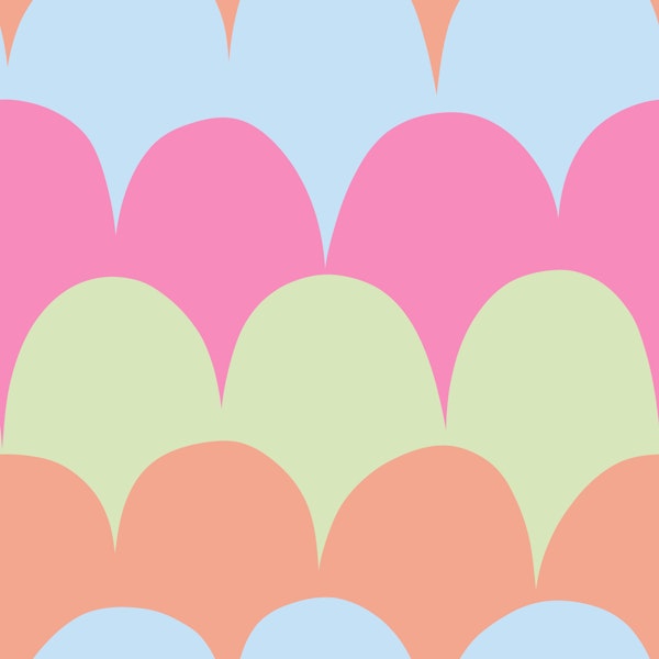 Colourful Scallop Stripes 1