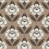Scandinavian peony blossoms brown tapety