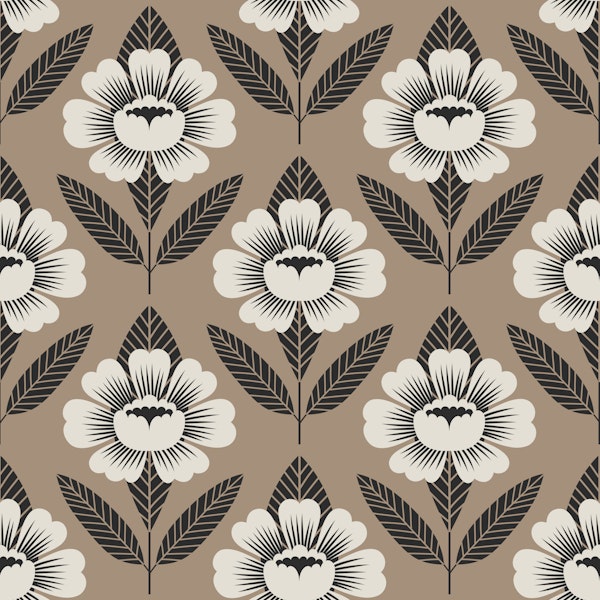 Scandinavian peony blossoms brown