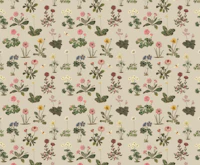 Vintage Wildflower Meadow creme wallpaper