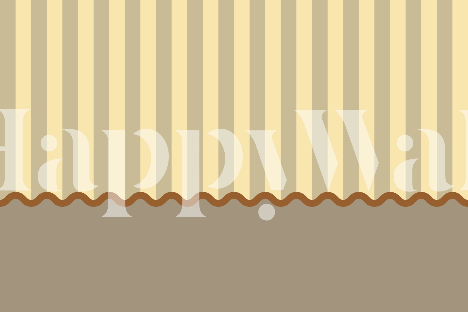 Yellow and terracotta striped wallpaper design