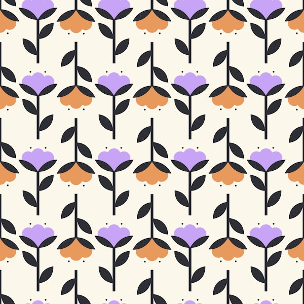 Playful Cotton Flowers Pattern