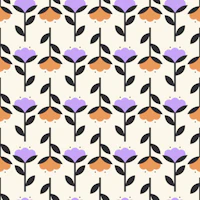 Playful Cotton Flowers Mural wallpaper