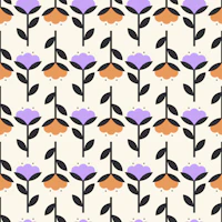 Playful Cotton Flowers wallpaper