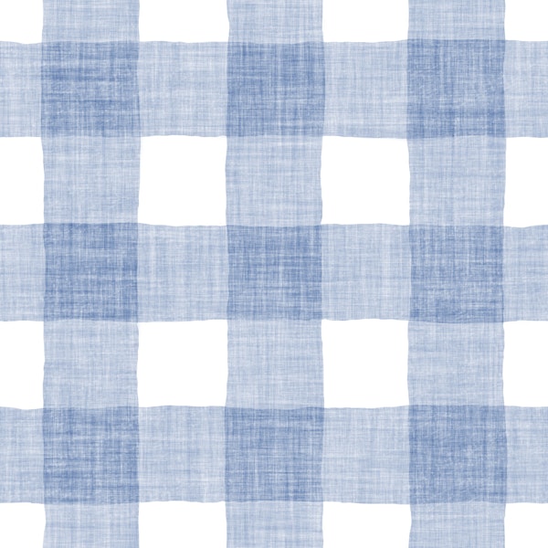 Buffalo Plaid Gingham Coastal Blue White