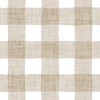 Buffalo Plaid Gingham neutral muted beige carta da parati