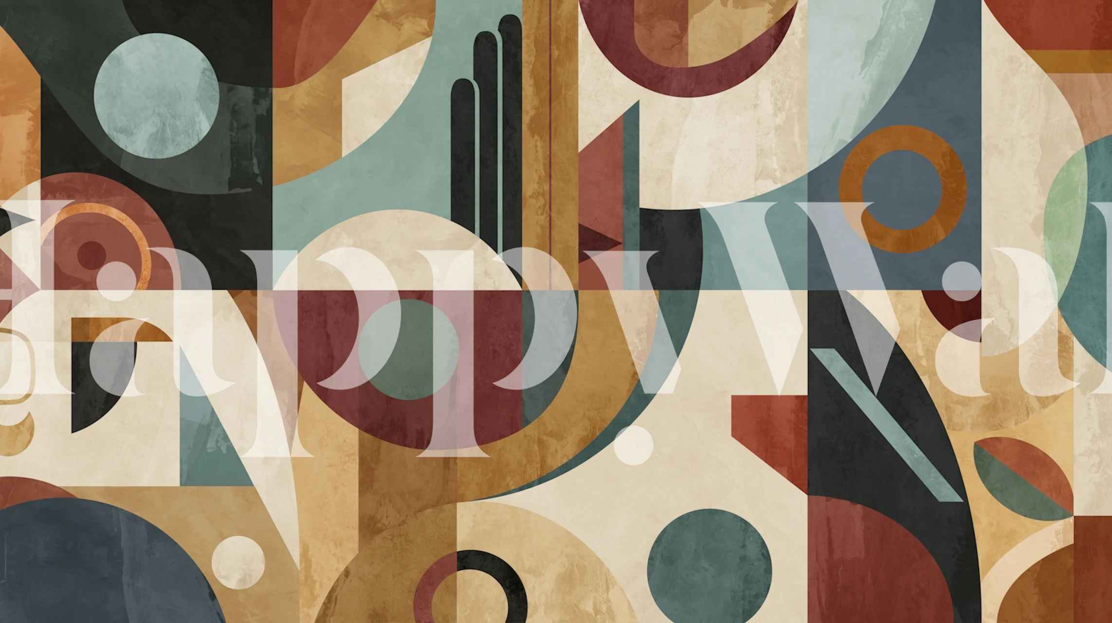 Boho Geometric Earth Tones wallpaper