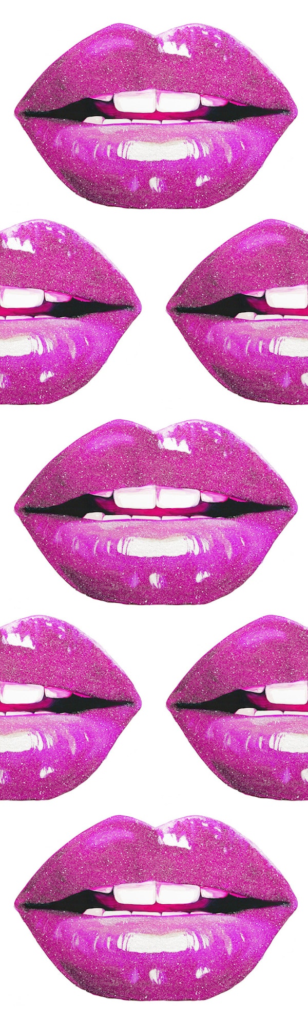 Pink Glitter Lips Pop Art