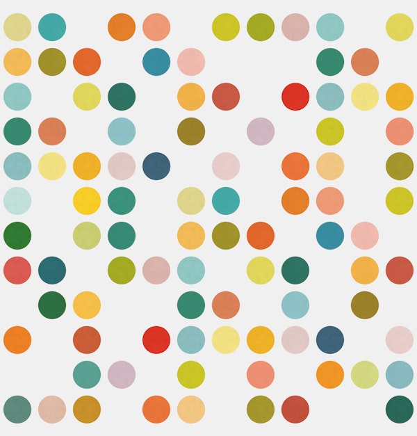 Retro Pastel Dots on White