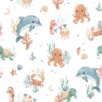 Ocean Snuggle - small white tapet