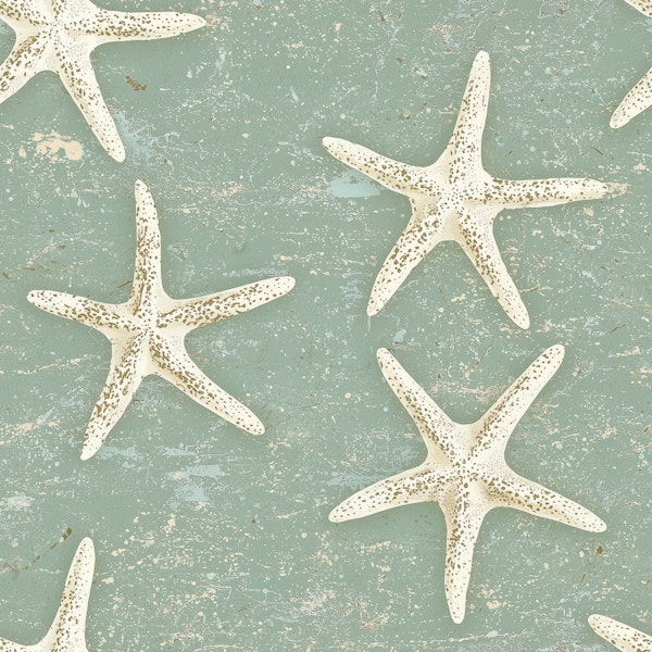 Starfish Drift Sea Green Pattern M