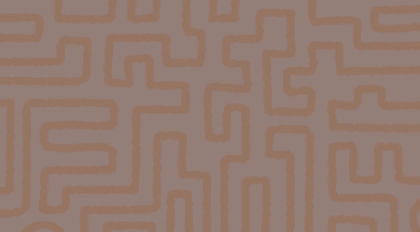 Abstract chalk squiggle - mocha on cocoa L