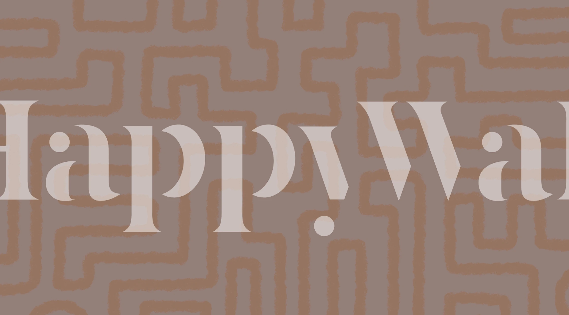Abstract chalk squiggle - mocha on cocoa L wallpaper
