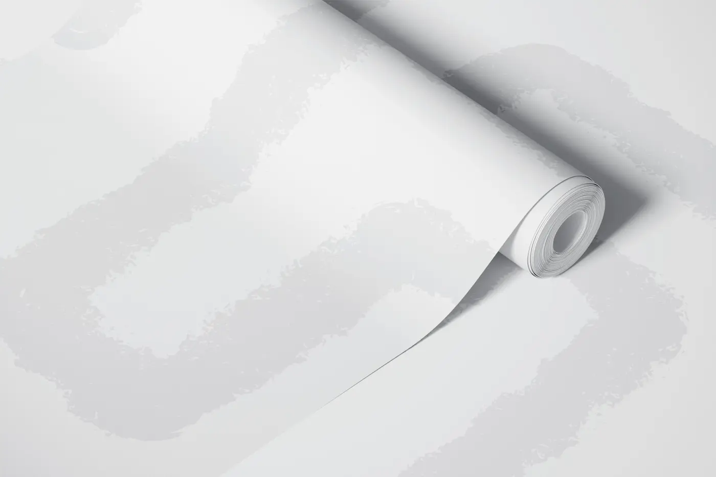 Abstract chalk squiggle - grey on dove large wallpaper roll