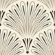 Scallop Fanburst in Beige Blue - L
