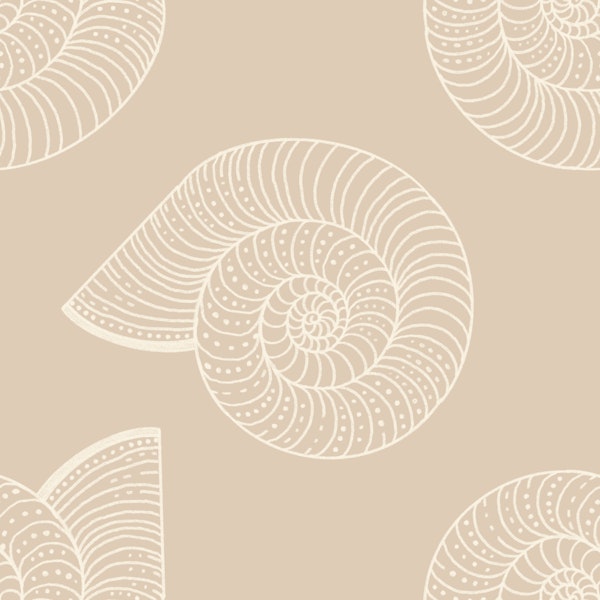 monochrome seashells patern neutral