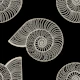 seashells pattern black and white