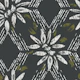 Modern Charcoal Boho Daisy White Petals