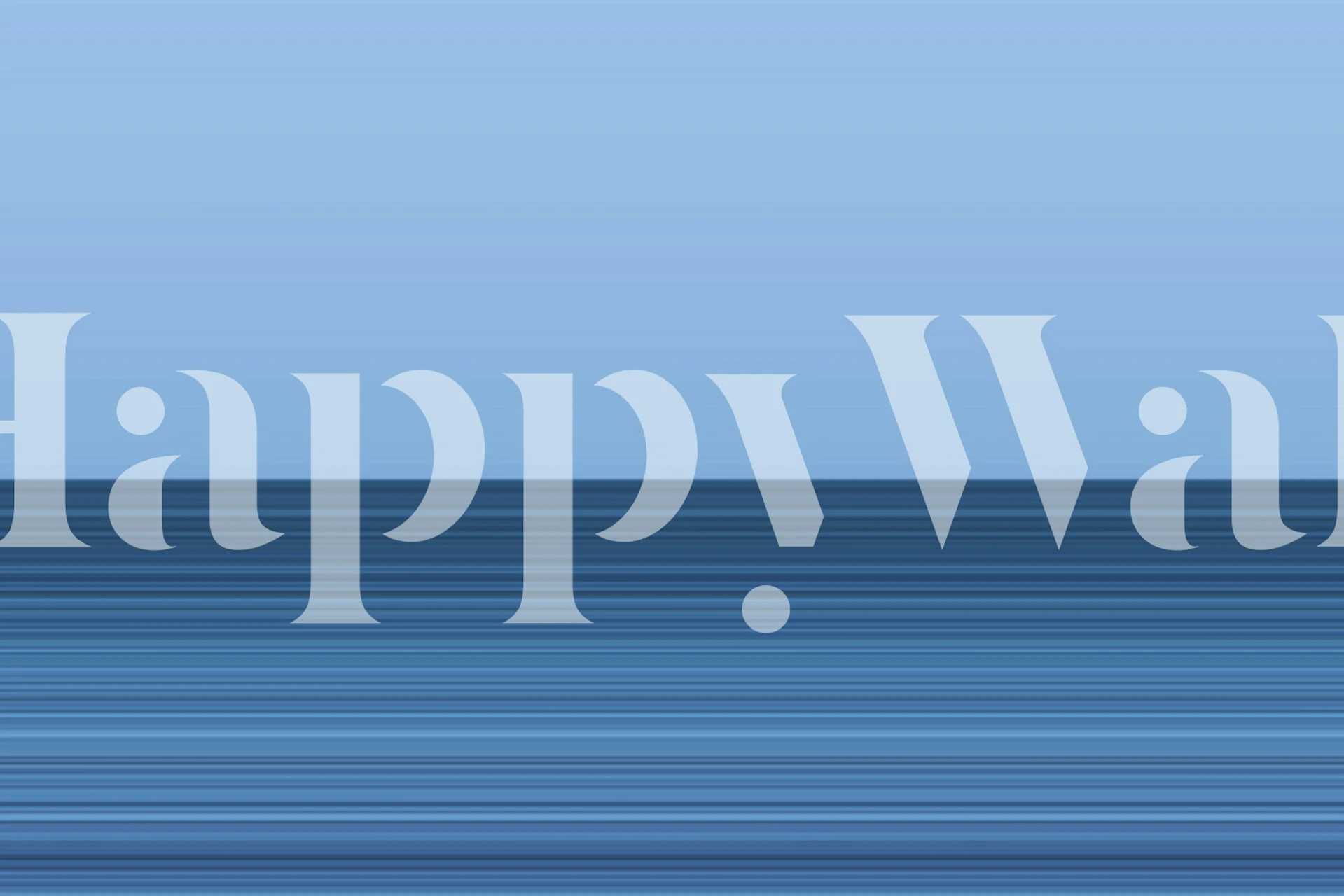 Calm Ocean Horizon Blue wallpaper in a room